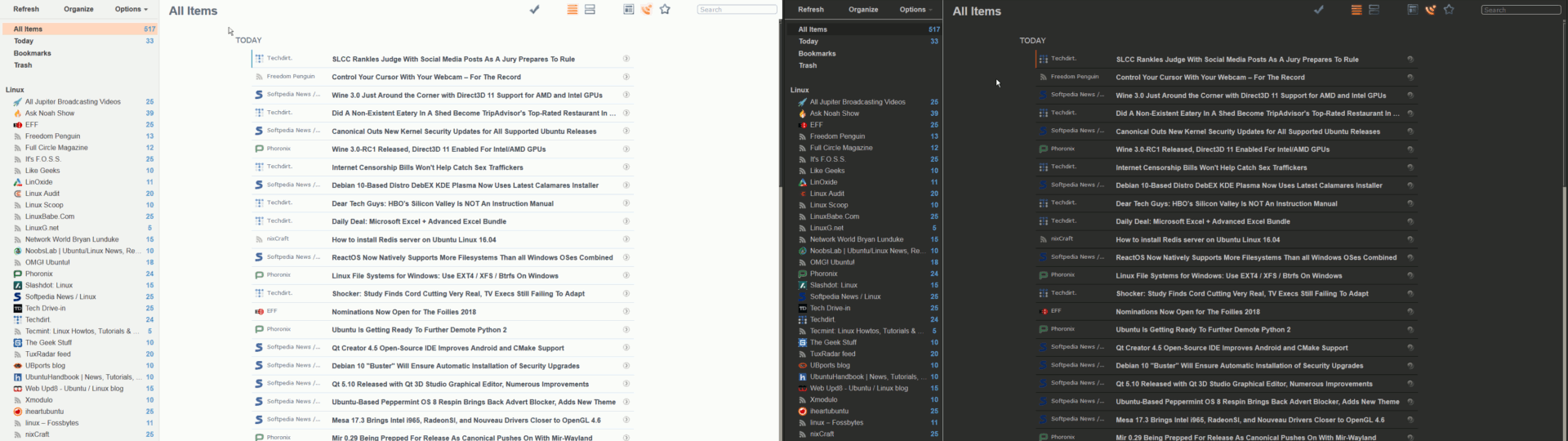 Brief light theme vs. dark theme by gripfastistech.com