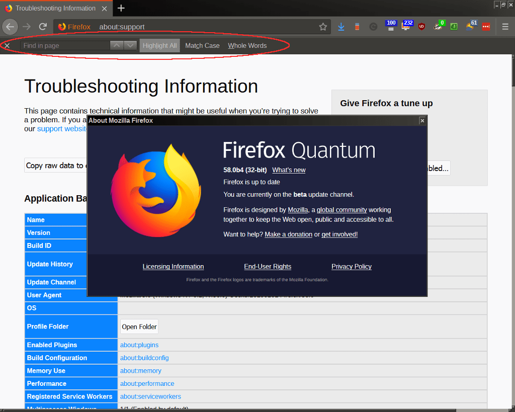 firefox 57 findbar weak fix