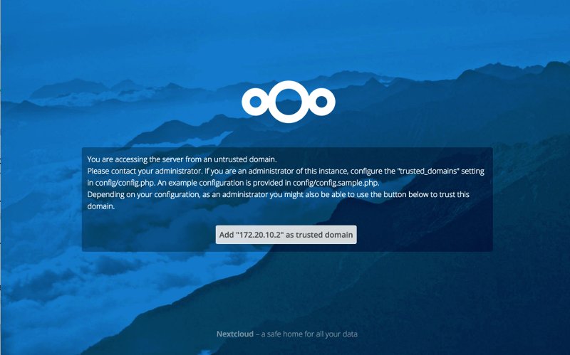 nextcloud snap untrusted domain