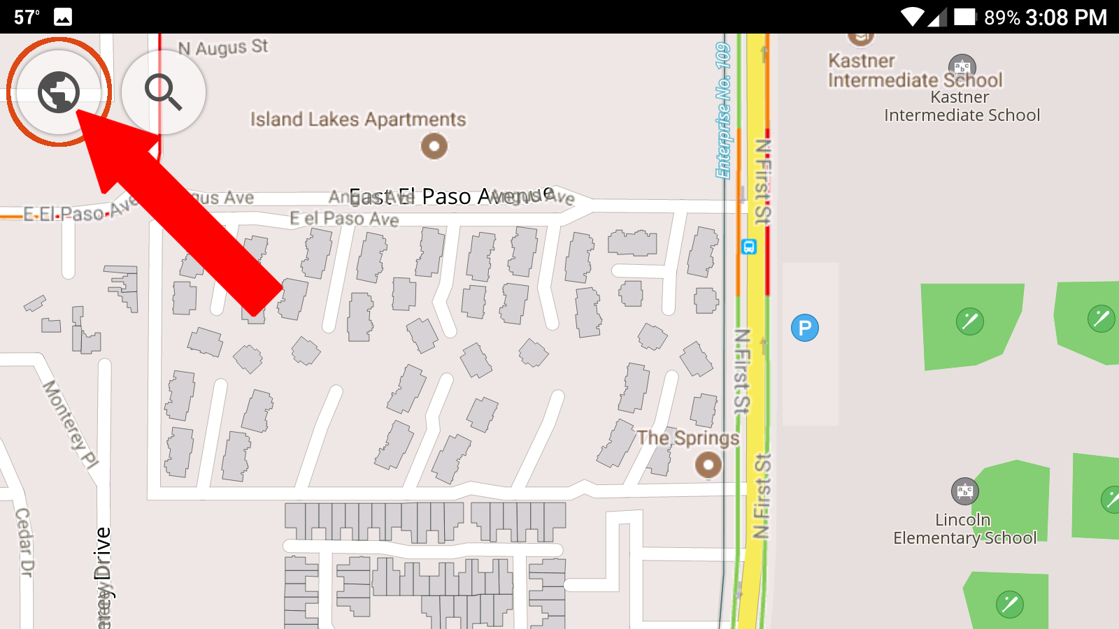 osm globe menu