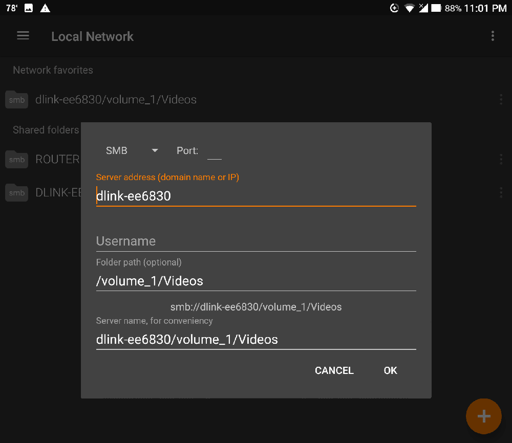 This set up for VLC works, but not an IP, wtf? vlc smb folder path